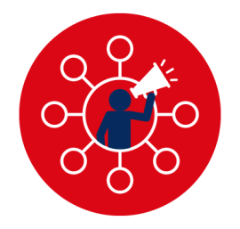 cartoon person holding a megaphone